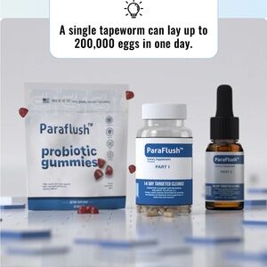 Paraflush Probiotic Gummies and Cleanse Kit - White and Blue